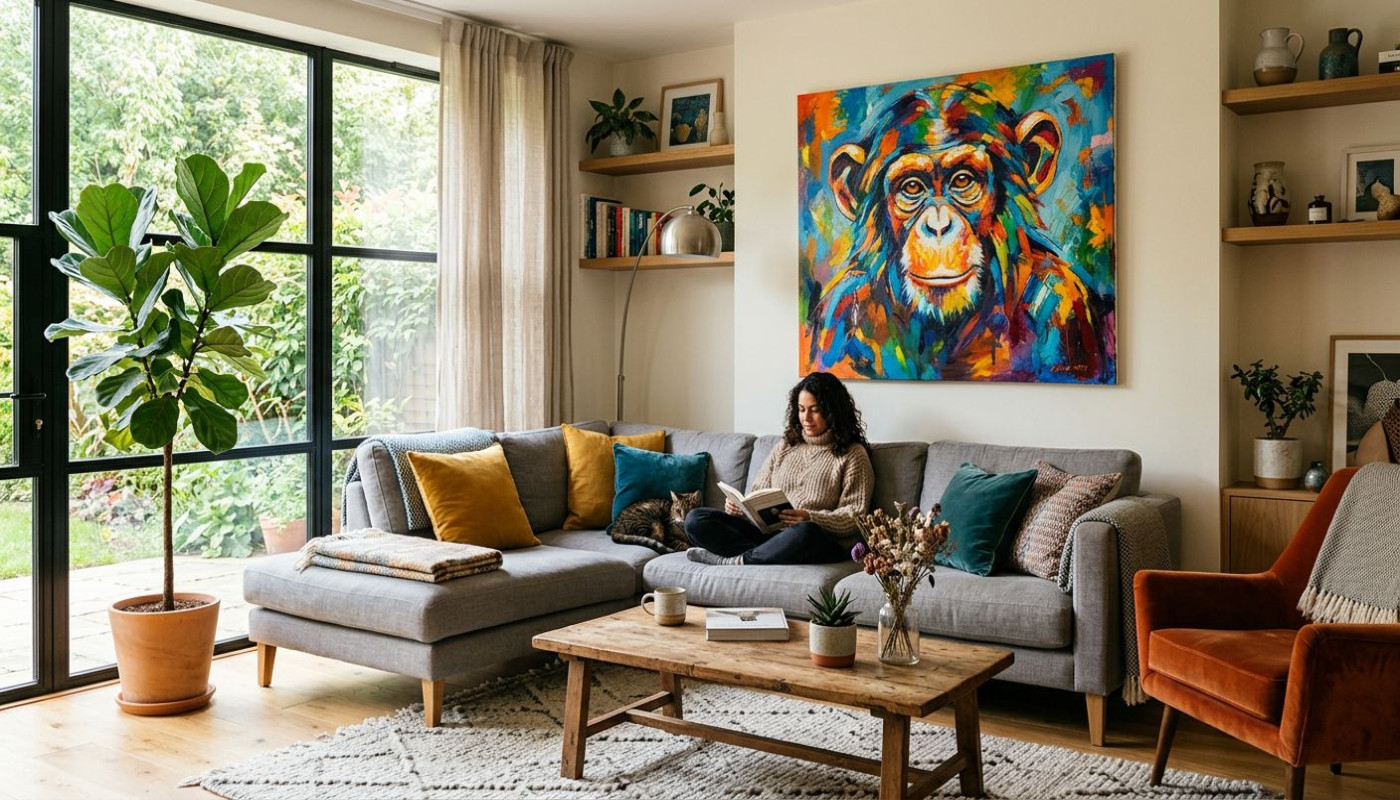 Comment choisir un tableau singe pour dynamiser votre déco intérieure ?